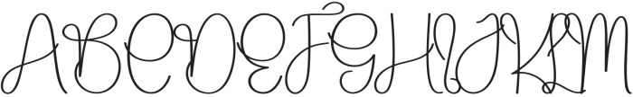 Blissful Regular otf (400) Font UPPERCASE