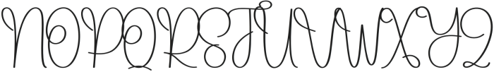 Blissful Regular otf (400) Font UPPERCASE