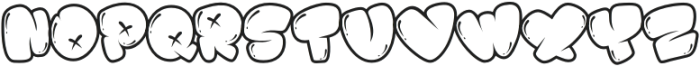 Blister Boom Outline otf (400) Font LOWERCASE