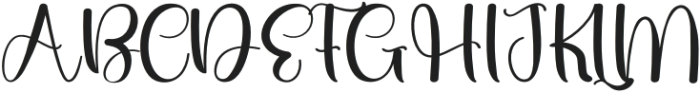 Blisymint Regular otf (400) Font UPPERCASE