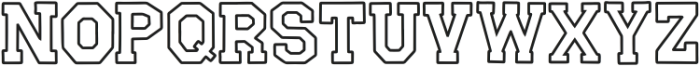 Blocksmith Outline otf (400) Font UPPERCASE