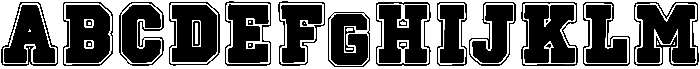 Blockton Varsity otf (400) Font UPPERCASE