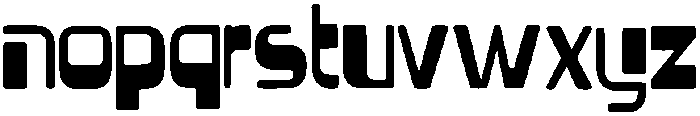 Blocky Regular otf (400) Font LOWERCASE
