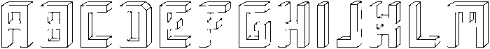 Blocky Regular otf (400) Font UPPERCASE