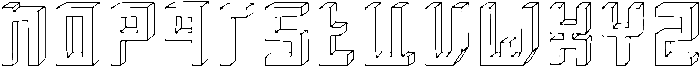 Blocky Regular otf (400) Font LOWERCASE