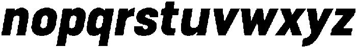 Bloka Black Italic otf (900) Font LOWERCASE