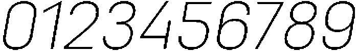 Bloka Extra Light Italic otf (200) Font OTHER CHARS