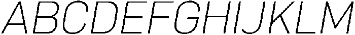 Bloka Extra Light Italic otf (200) Font UPPERCASE