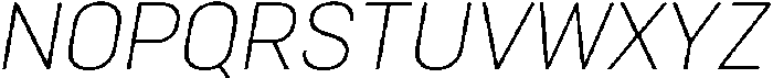 Bloka Extra Light Italic otf (200) Font UPPERCASE