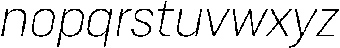 Bloka Extra Light Italic otf (200) Font LOWERCASE