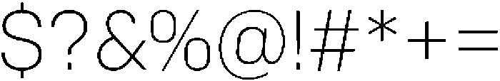 Bloka Extra Light otf (200) Font OTHER CHARS