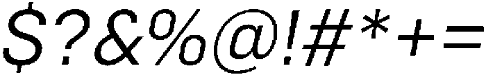 Bloka-Italic otf (400) Font OTHER CHARS