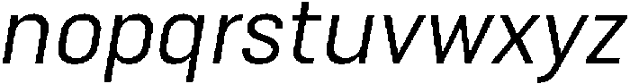 Bloka-Italic otf (400) Font LOWERCASE