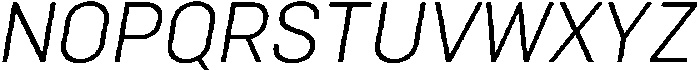 Bloka Light Italic otf (300) Font UPPERCASE