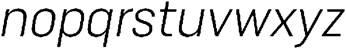 Bloka Light Italic otf (300) Font LOWERCASE