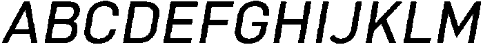 Bloka Medium Italic otf (500) Font UPPERCASE