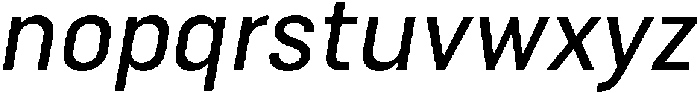 Bloka Medium Italic otf (500) Font LOWERCASE