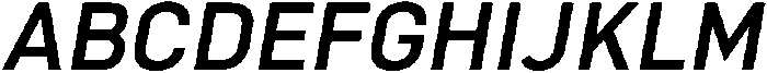 Bloka Semi Bold Italic otf (600) Font UPPERCASE