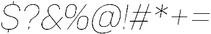 Bloka Thin Italic otf (100) Font OTHER CHARS