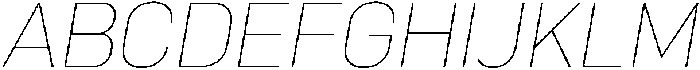 Bloka Thin Italic otf (100) Font UPPERCASE