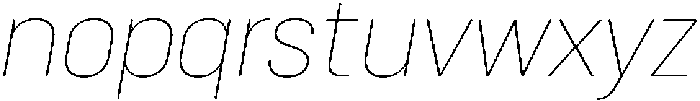 Bloka Thin Italic otf (100) Font LOWERCASE