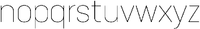 Bloka Thin otf (100) Font LOWERCASE
