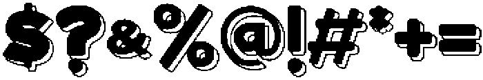 Bloksy Three otf (400) Font OTHER CHARS