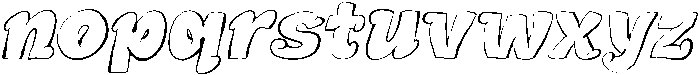 Blomby Slant otf (400) Font LOWERCASE