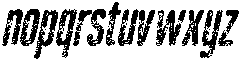 Blonden Rounded Stamp Italic otf (400) Font LOWERCASE