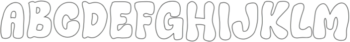 Bloob Waves Outline otf (400) Font UPPERCASE
