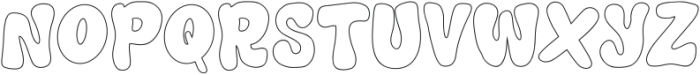 Bloob Waves Outline otf (400) Font UPPERCASE
