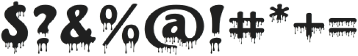 Blood Drip Regular otf (400) Font OTHER CHARS