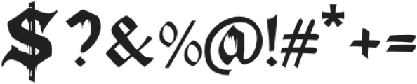 Blood Ritual otf (400) Font OTHER CHARS