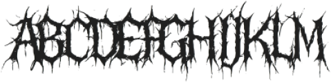 BloodThroneGothic Regular otf (400) Font UPPERCASE