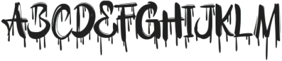 BloodyShout-Regular otf (400) Font UPPERCASE