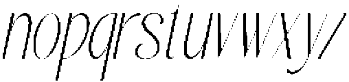 Bloomic Oblique otf (400) Font LOWERCASE