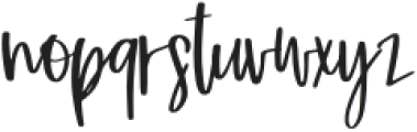 Bloomish Script Regular otf (400) Font LOWERCASE