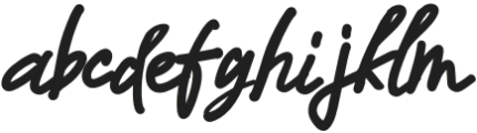 Blossom Signature Regular otf (400) Font LOWERCASE