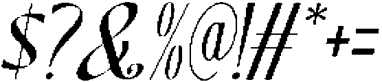 Blue Cosmic Italic otf (400) Font OTHER CHARS