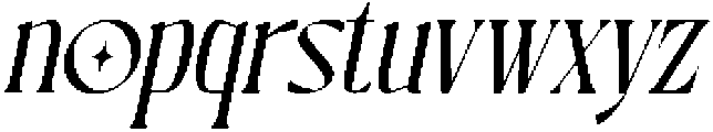 Blue Cosmic Italic otf (400) Font LOWERCASE
