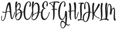 Blue Saphire Regular otf (400) Font UPPERCASE