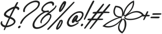 Blue Signature Bold Italic otf (700) Font OTHER CHARS