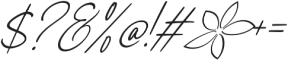 Blue Signature Italic otf (400) Font OTHER CHARS