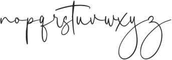 Blue Signature Regular otf (400) Font LOWERCASE