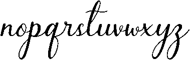 Bluebell otf (400) Font LOWERCASE