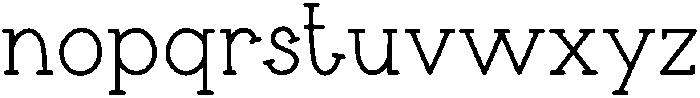 Bluebird Regular otf (400) Font LOWERCASE