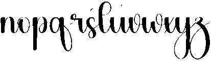 Bluebird Regular otf (400) Font LOWERCASE