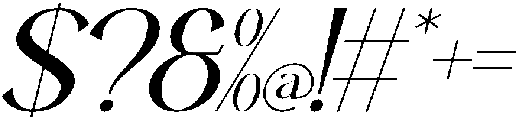 Bluerich Italic otf (400) Font OTHER CHARS