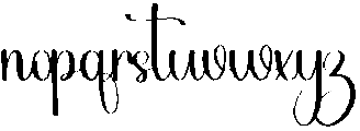 Blushing Regular otf (400) Font LOWERCASE