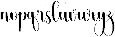 Blushing Regular otf (400) Font LOWERCASE
